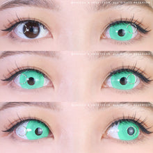 Load image into Gallery viewer, Sweety Mini Sclera 17mm UV Glow Green-Mini Sclera Contacts-UNIQSO

