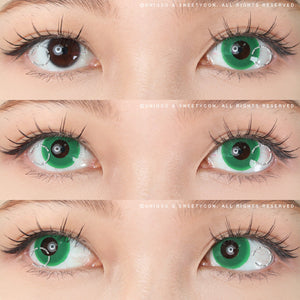 Sweety Crazy Solid Dark Green (1 lens/pack)-Crazy Contacts-UNIQSO