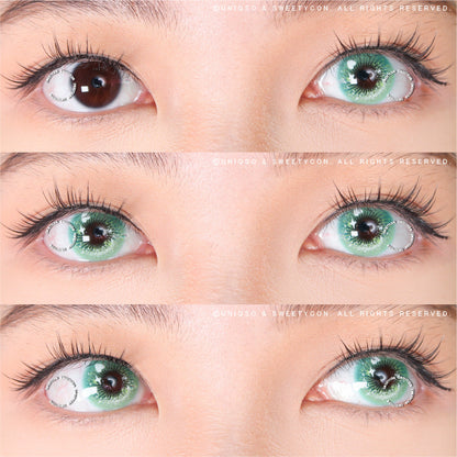 Sweety Crazy Candy Pop Green (1 lens/pack)-Colored Contacts-UNIQSO