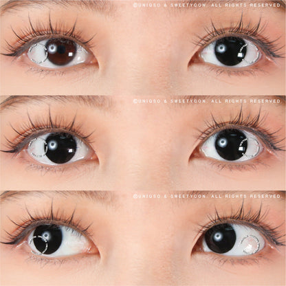 Sweety Crazy Blind Black (1 lens/pack)-Crazy Contacts-UNIQSO