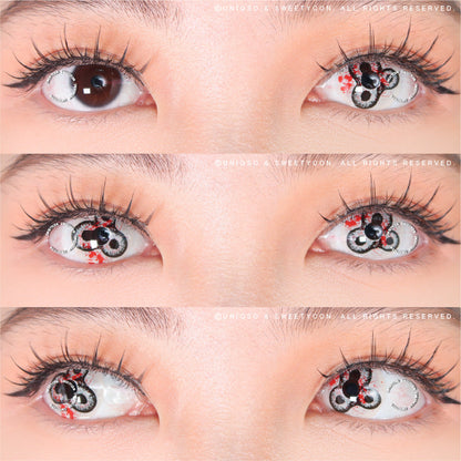 Sweety Crazy Devil's Triple (1 lens/pack)-Colored Contacts-UNIQSO