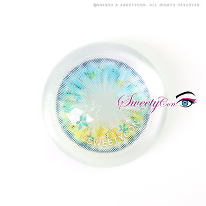 Sweety Anime Flower Blue (1 lens/pack)-Colored Contacts-UNIQSO