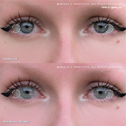 Sweety Super Natural Sky Grey (1 lens/pack)-Colored Contacts-UNIQSO