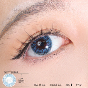 Sweety Sky Blue (1 lens/pack)-Colored Contacts-UNIQSO