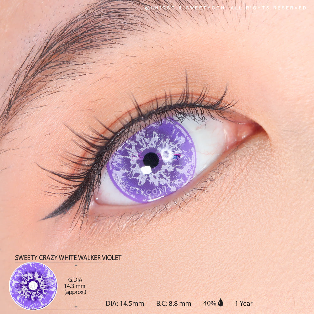 Sweety Crazy White Walker Violet (1 lens/pack)-Crazy Contacts-UNIQSO