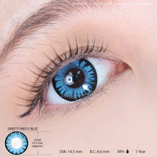 Load image into Gallery viewer, Sweety Firefly Blue (1 lens/pack)-Colored Contacts-UNIQSO
