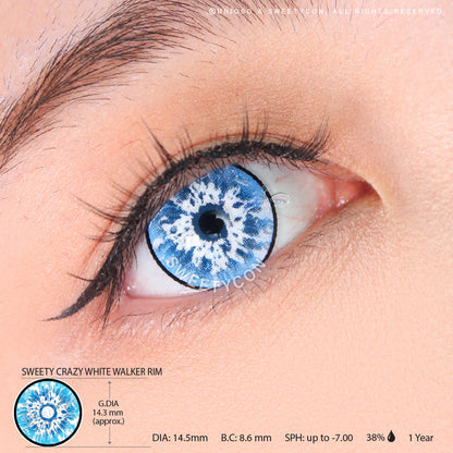 Sweety Crazy White Walker Rim (1 lens/pack)-Crazy Contacts-UNIQSO