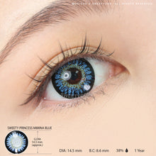 Load image into Gallery viewer, Sweety Princess Mimina Blue (1 lens/pack)-Colored Contacts-UNIQSO
