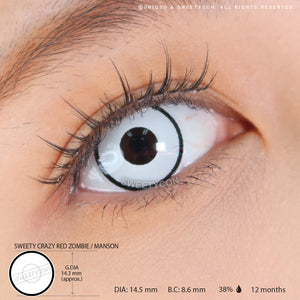 Sweety Crazy Corunus / White Zombie / Manson II (1 lens/pack)-Crazy Contacts-UNIQSO