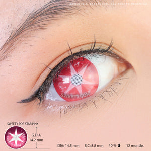 Sweety Pop Star Pink-Colored Contacts-UNIQSO