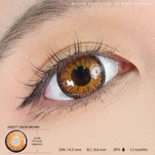 Load image into Gallery viewer, Sweety Snow Brown (1 lens/pack)-Colored Contacts-UNIQSO
