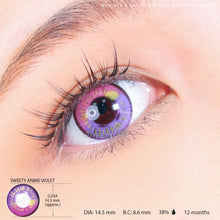 Load image into Gallery viewer, Sweety Anime Violet (1 lens/pack)-Colored Contacts-UNIQSO
