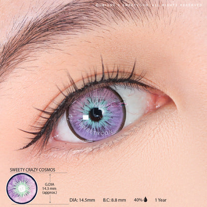 Sweety Crazy Cosmos (1 lens/pack)-Colored Contacts-UNIQSO
