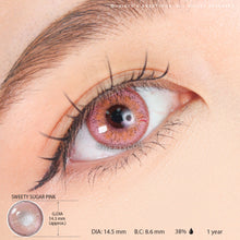 Load image into Gallery viewer, Sweety Sugar Pink (1 lens/pack)-Colored Contacts-UNIQSO
