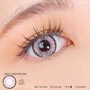 Sweety Queen Pearl Pink (1 lens/pack)-Colored Contacts-UNIQSO