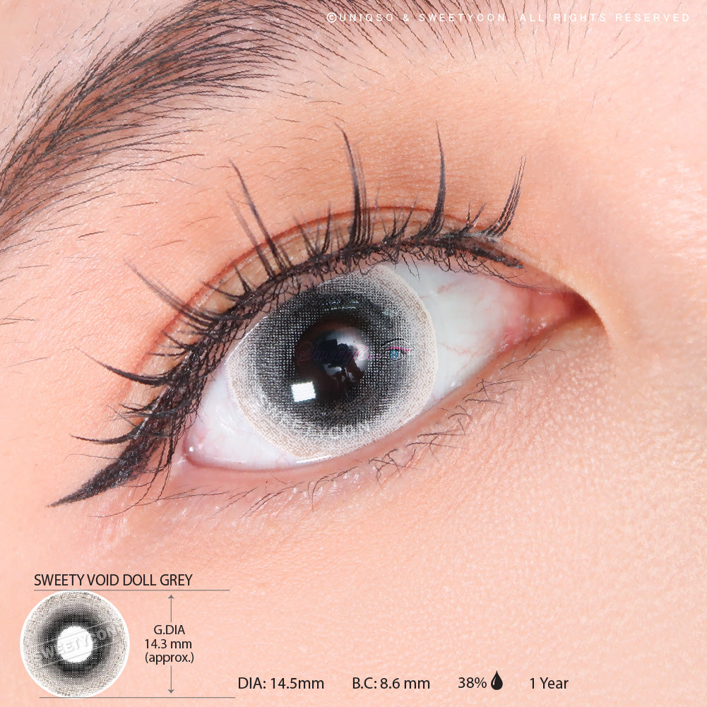 Sweety Crazy Void Doll Grey (1 lens/pack)-Crazy Contacts-UNIQSO