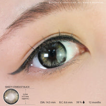 Load image into Gallery viewer, Sweety Stardust Black (1 lens/pack)-Colored Contacts-UNIQSO
