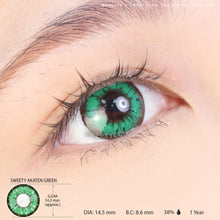 Load image into Gallery viewer, Sweety Akaten Green (1 lens/pack)-Colored Contacts-UNIQSO
