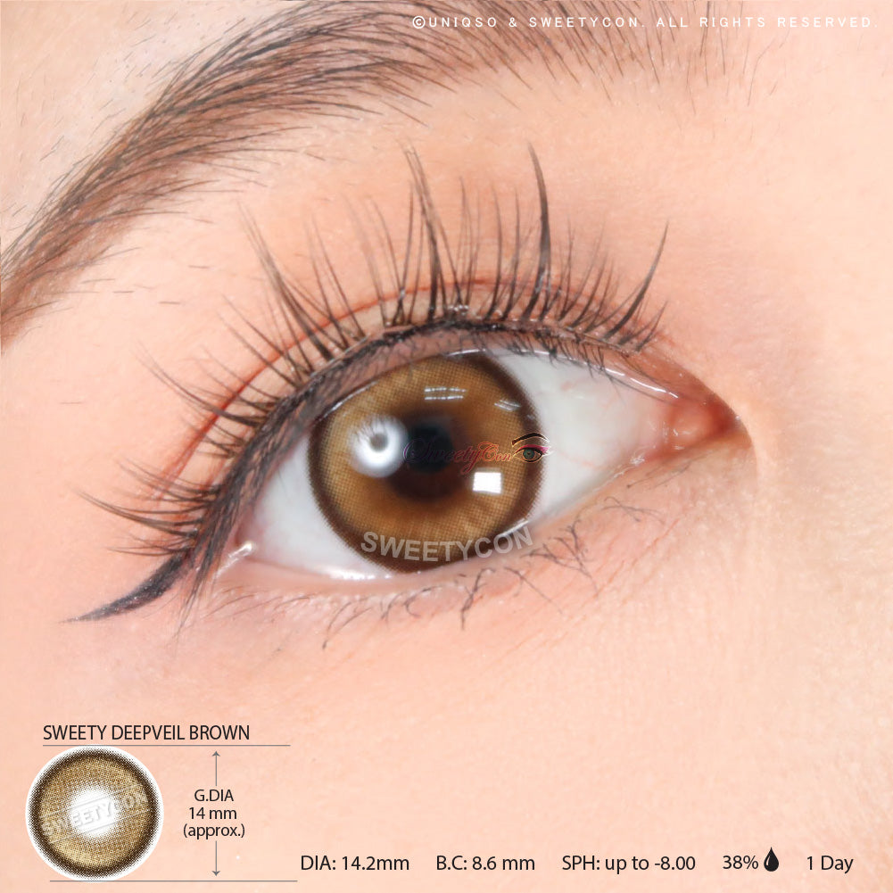 1 Day Sweety Deepveil Brown (2 or 10 lenses/pack)-Colored Contacts-UNIQSO