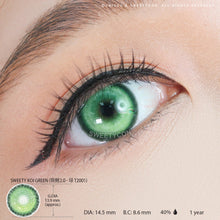 Load image into Gallery viewer, Sweety Koi Green (1 lens/pack)-Colored Contacts-UNIQSO
