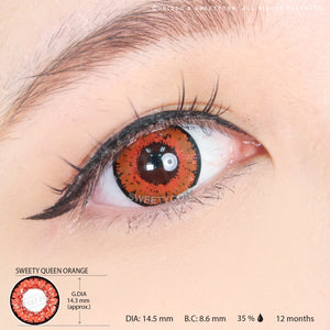 Sweety Queen Orange (1 lens/pack)-Colored Contacts-UNIQSO