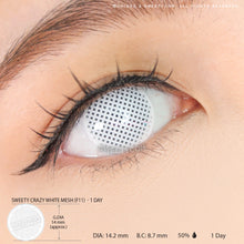 Load image into Gallery viewer, Sweety Crazy White Mesh - 1 Day Disposable (1 lens/pack)-Crazy Contacts-UNIQSO
