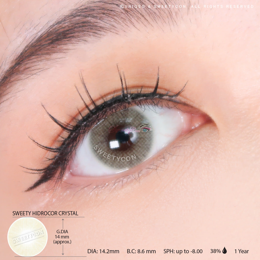 Sweety Hidrocor Crystal (1 lens/pack)-Colored Contacts-UNIQSO