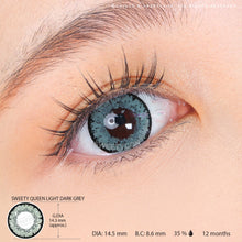 Load image into Gallery viewer, Sweety Queen Dark Grey (1 lens/pack)-Colored Contacts-UNIQSO
