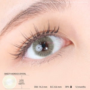 Sweety Hidrocor Crystal (1 lens/pack)-Colored Contacts-UNIQSO