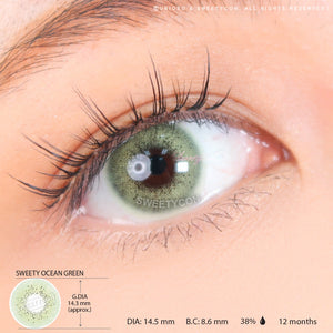 Sweety Ocean Green (1 lens/pack)-Colored Contacts-UNIQSO
