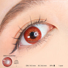 Load image into Gallery viewer, Sweety Sugar Red (1 lens/pack)-Colored Contacts-UNIQSO
