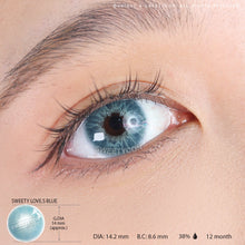 Load image into Gallery viewer, Sweety Love.S Blue (1 lens/pack)-Colored Contacts-UNIQSO
