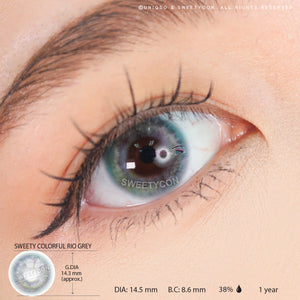 Sweety Colorful Rio Grey (1 lens/pack)-Colored Contacts-UNIQSO