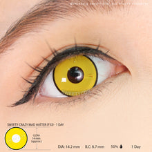 Load image into Gallery viewer, Sweety Crazy Mad Hatter - 1 Day Disposable (1 lens/pack)-Crazy Contacts-UNIQSO
