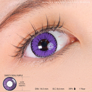 Sweety Devil Purple (1 lens/pack)-Colored Contacts-UNIQSO