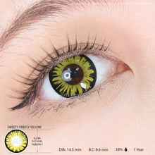 Load image into Gallery viewer, Sweety Firefly Yellow (1 lens/pack)-Colored Contacts-UNIQSO

