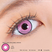 Load image into Gallery viewer, Sweety Crazy Pink Zombie / Manson (1 lens/pack)-Crazy Contacts-UNIQSO
