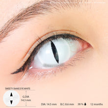 Load image into Gallery viewer, Sweety Snake Eye White (1 lens/pack)-Colored Contacts-UNIQSO
