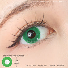 Load image into Gallery viewer, Sweety Crazy Solid Dark Green (1 lens/pack)-Crazy Contacts-UNIQSO
