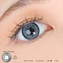 Load image into Gallery viewer, Sweety Devil Grey (1 lens/pack)-Colored Contacts-UNIQSO
