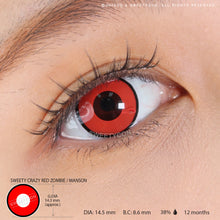 Load image into Gallery viewer, Sweety Crazy Red Zombie / Manson (1 lens/pack)-Crazy Contacts-UNIQSO
