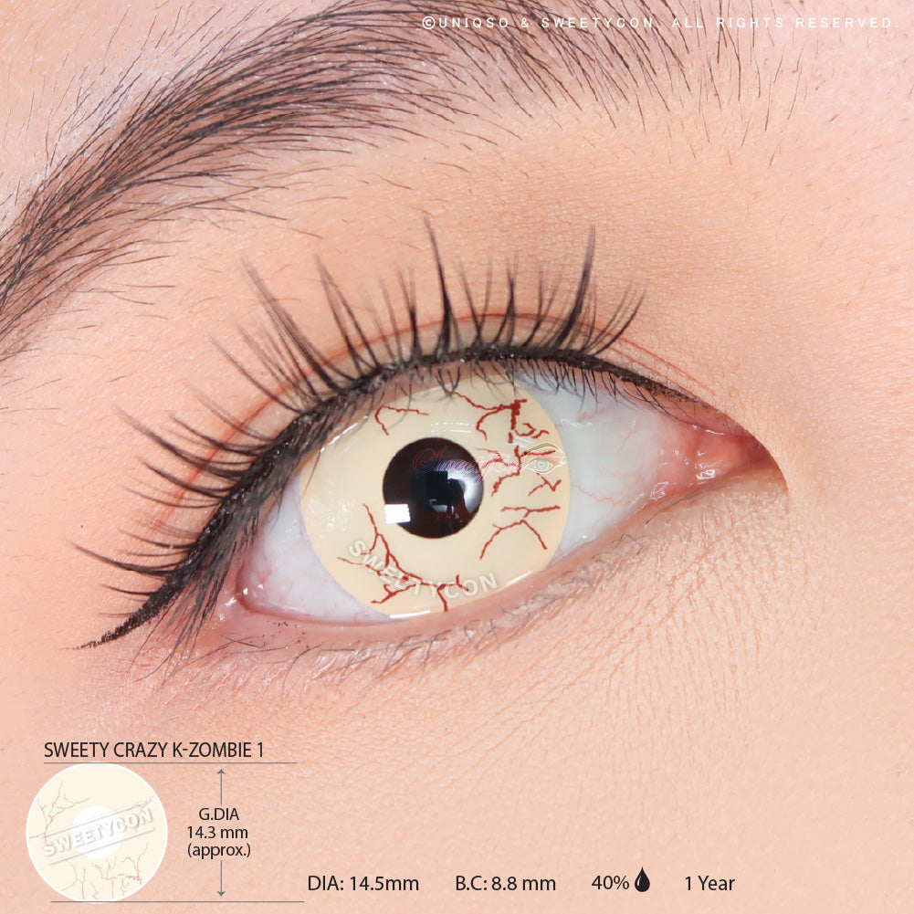 Sweety Crazy K-Zombie 1 (1 lens/pack)-Crazy Contacts-UNIQSO
