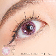 Load image into Gallery viewer, Sweety Shine Smile Pink (1 lens/pack)-Colored Contacts-UNIQSO
