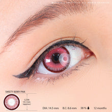 Load image into Gallery viewer, Sweety Berry Pink (1 lens/pack)-Colored Contacts-UNIQSO
