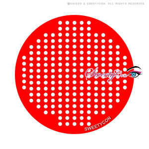 Sweety Crazy Red Screen/ Mesh II (1 lens/pack)-Crazy Contacts-UNIQSO