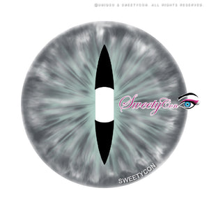 Sweety Crazy Gray Demon Eye / Cat Eye (New) (1 lens/pack)-Crazy Contacts-UNIQSO