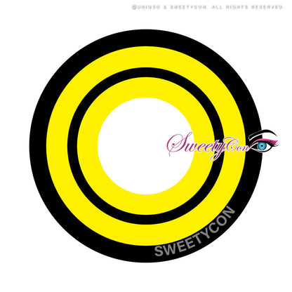 Sweety Crazy Yellow Rings V3 (Chainsaw Man - Makima) (1 lens/pack)-Crazy Contacts-UNIQSO