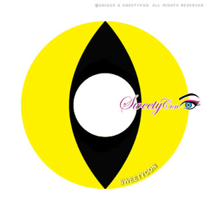 Sweety Crazy UV Yellow Cat (1 lens/pack)-Crazy Contacts-UNIQSO