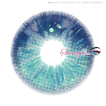 Sweety Crazy Lollipop Blue (1 lens/pack)-Colored Contacts-UNIQSO