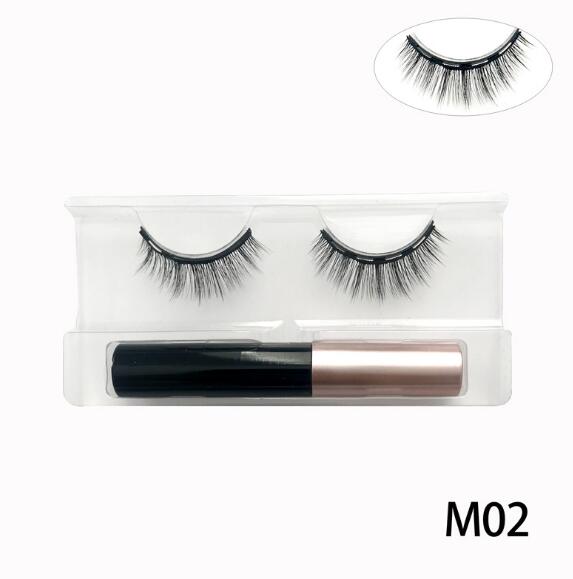 Natural Long Faux Mink Magnetic Eyelashes With Eyeliner-Magnetic Eyelash-UNIQSO